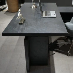 DAXTON Executive Desk With Right Return With Lift 200cm - Black(Daxton Executive Desk With Right Return 200cm Warm Oak Black Copy) -Modern Furniture TopsideR 1000