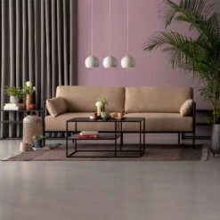 BRADFORD Coffee Table 100cm - Natural & Black(Bradford Coffee Table Oak) -Modern Furniture Tredia Katheryn Bradford Laxmi1800