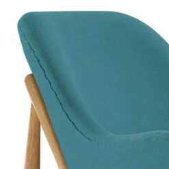 VERONIC Lounge Chair - Teal & Natural(Veronic Lounge Chair Teal Natural) -Modern Furniture VERONICTealNaturalLegcloseupA
