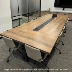 VIDAL Boardroom Table 3.6m X 1.6m - Warm Oak & Black(Vidal Boardroom Table 3 6m Mahogany Color) -Modern Furniture Vidal Lifestyle 1 1000 1