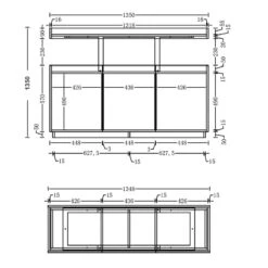 TRIBECA Credenza Cabinet 135cm - Warm Oak With Black(Tribeca Credenza Cabinet 135cm Brown Black) 13 TRIBECA Credenza Cabinet 135cm - Warm Oak With Black(Tribeca Credenza Cabinet 135cm Brown Black) -Modern Furniture WF ES01AC1dms 1 800 1074ecfe aa12 4c75 9f09 37c33c661182