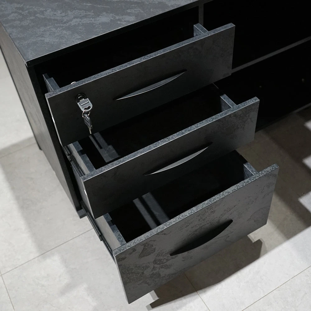 ADRIANO Black Executive Office Desk Reversible 165-180cm - Black Concrete(Adriano Black Executive Office Desk Reversible 165 180cm Black) 21 ADRIANO Black Executive Office Desk Reversible 165-180cm - Black Concrete(Adriano Black Executive Office Desk Reversible 165 180cm Black) - Image 19