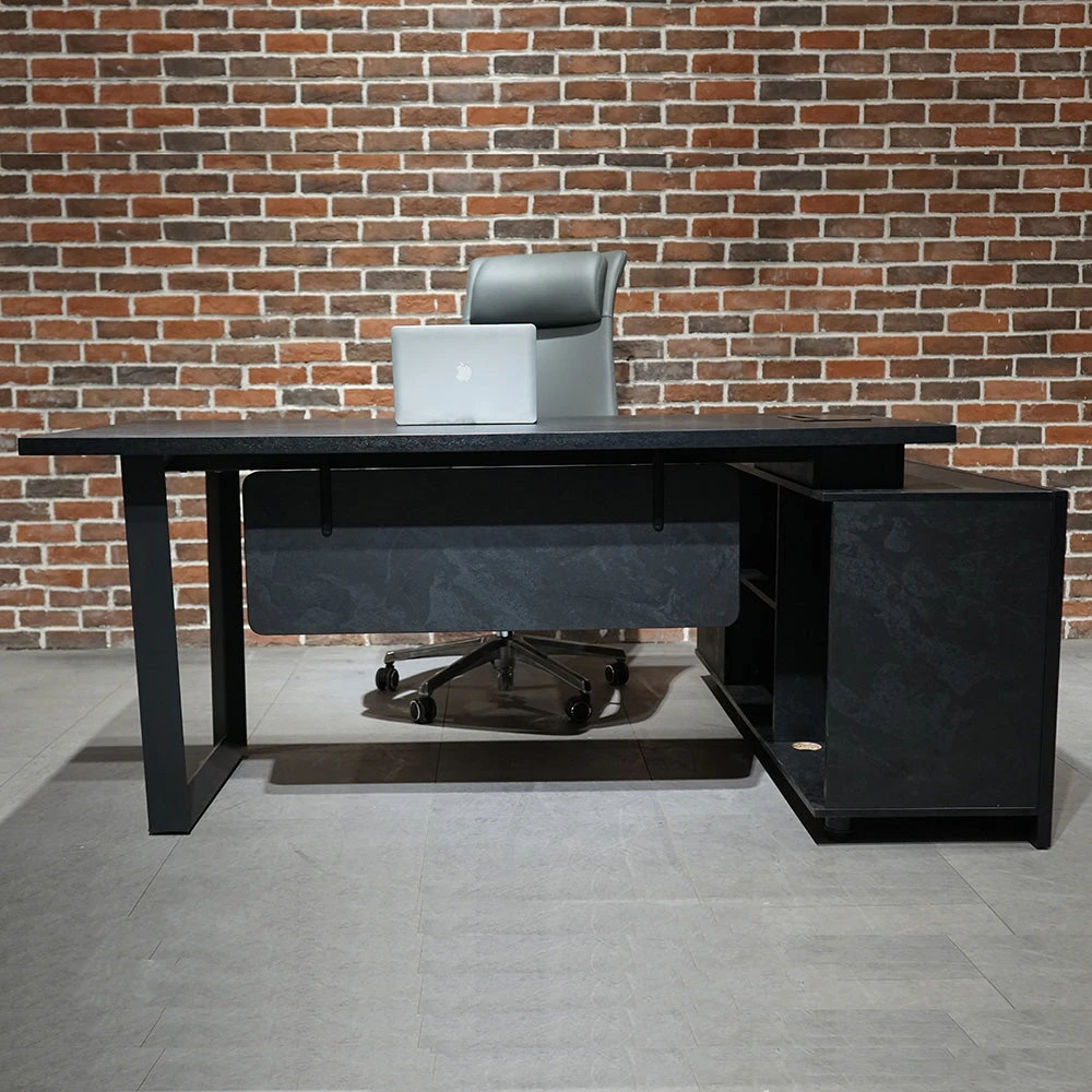 ADRIANO Black Executive Office Desk Reversible 165-180cm - Black Concrete(Adriano Black Executive Office Desk Reversible 165 180cm Black) 5 ADRIANO Black Executive Office Desk Reversible 165-180cm - Black Concrete(Adriano Black Executive Office Desk Reversible 165 180cm Black) - Image 3