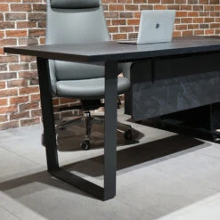ADRIANO Black Executive Office Desk Reversible 165-180cm - Black Concrete(Adriano Black Executive Office Desk Reversible 165 180cm Black) 31 ADRIANO Black Executive Office Desk Reversible 165-180cm - Black Concrete(Adriano Black Executive Office Desk Reversible 165 180cm Black) -Modern Furniture WF EWB003 6 L 1000