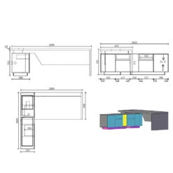 BALDER Executive Desk With Left Return 2.2-2.4M - Warm Oak & Black(Balder Executive Desk With Left Return 2 2 2 4m Warm Oak Black) -Modern Furniture WF M2505 2224dms 1000 7e543f14 c829 4c57 bea1 e89e4e109000