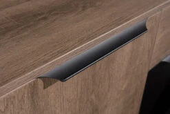 BALDER Executive Desk With Right Return 2.2-2.4M - Warm Oak & Black(Balder Executive Desk With Right Return 2 2 2 4m Warm Oak Black) -Modern Furniture WF M2505 0152 800