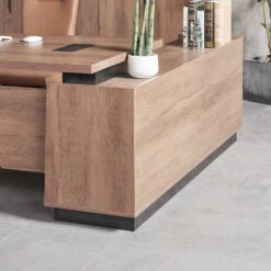 SUTTON Executive Desk With Left Return 180-200cm - Warm Oak & Black(Sutton Executive Desk With Left Return 1 8m 2 0m Mahogany Black) 27 SUTTON Executive Desk With Left Return 180-200cm - Warm Oak & Black(Sutton Executive Desk With Left Return 1 8m 2 0m Mahogany Black) -Modern Furniture WF M2507 LLifestyle 7 1000