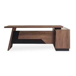 SUTTON Executive Desk With Left Return 180-200cm - Warm Oak & Black(Sutton Executive Desk With Left Return 1 8m 2 0m Mahogany Black) 22 SUTTON Executive Desk With Left Return 180-200cm - Warm Oak & Black(Sutton Executive Desk With Left Return 1 8m 2 0m Mahogany Black) -Modern Furniture WF M2507 L 2 1000