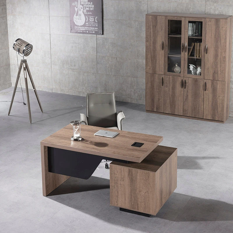 KELLEN Executive Desk With Left Return 1.6-1.8M - Warm Oak & Black(Kellen Executive Desk With Left Return 1 6 1 8m Mahogany Black) 8 KELLEN Executive Desk With Left Return 1.6-1.8M - Warm Oak & Black(Kellen Executive Desk With Left Return 1 6 1 8m Mahogany Black) - Image 6