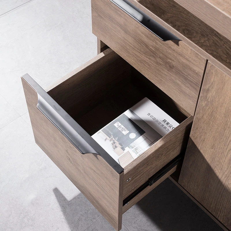 KELLEN Executive Desk With Left Return 1.6-1.8M - Warm Oak & Black(Kellen Executive Desk With Left Return 1 6 1 8m Mahogany Black) 11 KELLEN Executive Desk With Left Return 1.6-1.8M - Warm Oak & Black(Kellen Executive Desk With Left Return 1 6 1 8m Mahogany Black) - Image 9