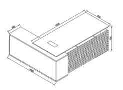 PHOENIX Executive Desk With Right Return 1.8M - Warm Oak & Black(Phoenix Executive Desk With Right Return 1 8m Mahogany Black) -Modern Furniture WF N2801 18dms 800