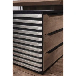 PHOENIX Executive Desk With Left Return 2.8M - Warm Oak & Black(Phoenix Executive Desk With Left Return 2 8m Mahogany Black) 34 PHOENIX Executive Desk With Left Return 2.8M - Warm Oak & Black(Phoenix Executive Desk With Left Return 2 8m Mahogany Black) -Modern Furniture WF N2801 4 copy