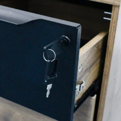 Daxton Mobile Pedestal Cabinet 41cm - Warm Oak & Black(Daxton Mobile Cabinet) -Modern Furniture WF N2802 CAB 13 1000