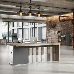 AFTAN Display Unit 240cm - Warm Oak & Black(Aftan Display Unit 2 4m Mahogany Black) -Modern Furniture WF N2806 2 copy