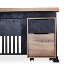 AFTAN BLACK HAWK Limited Edition - Executive Desk Pedestal & Left Mobile Return 180cm - Warm Oak &Black(Copy Of Aftan Black Hawk Executive Desk With Pedestal Left Mobile Return 180cm Limited Edition Warm Oak Black) 38 AFTAN BLACK HAWK Limited Edition - Executive Desk Pedestal & Left Mobile Return 180cm - Warm Oak &Black(Copy Of Aftan Black Hawk Executive Desk With Pedestal Left Mobile Return 180cm Limited Edition Warm Oak Black) -Modern Furniture WF N2806DrawerLEF T 800