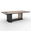 ZEA Boardroom Table 2.4M - Warm Oak & Black(Zea Boardroom Table Mahogany Color) -Modern Furniture WF N2810copy
