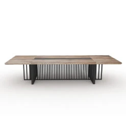 VIDAL Boardroom Table 2.4m X 1.2m - Warm Oak & Black(Vidal Boardroom Table 2 4m X 1 2m Warm Oak Black) -Modern Furniture WF N2811 2412 1000 18937dcf d1a7 491e ab97 c5648cc4d9e5