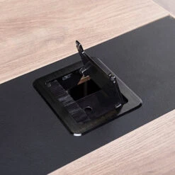 VIDAL Boardroom Table 3.6m X 1.6m - Warm Oak & Black(Vidal Boardroom Table 3 6m Mahogany Color) -Modern Furniture WF N2811 4 copy