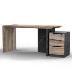LOGAN Executive Desk Reversible 150cm - Warm Oak & Black(Logan Executive Desk Left Panel 150cm Warm Oak Black) 33 LOGAN Executive Desk Reversible 150cm - Warm Oak & Black(Logan Executive Desk Left Panel 150cm Warm Oak Black) -Modern Furniture WF N2815withhandle 3 1000