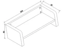 FRANCO Three Seater Sofa - Warm Oak & Black(Franco Three Seater Sofa Mahogany Black) -Modern Furniture WF N2821 3 dms