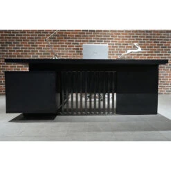 DAXTON Black Executive Desk With Right Return 2.4M - Black Concrete(Daxton Black Executive Desk With Right Return 2 4m Black) -Modern Furniture WF NB2802 R 7 Right 1000