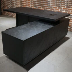 DAXTON Black Executive Desk With Right Return 2.4M - Black Concrete(Daxton Black Executive Desk With Right Return 2 4m Black) -Modern Furniture WF NB2802 R 8 Right 1000 7c768f7d 3e83 4d5a bbb1 f51712e4637a