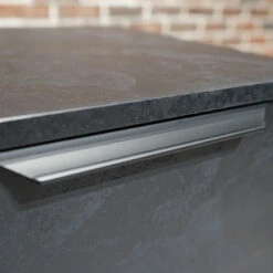 AFTAN Black Executive Desk With Pedestal & Left Mobile Return 180cm - Black Concrete(Aftan Black Executive Desk With Pedestal Left Mobile Return 180cm Black) -Modern Furniture WF NB2806 L 19 1000 1