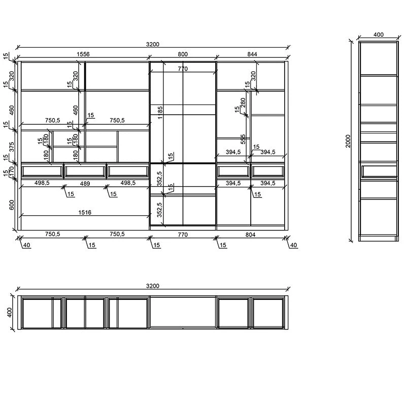 EASTON Display Unit 3.2M - Warm Oak & Black(Easton Display Unit 3 2m Mahogany Black) 13 EASTON Display Unit 3.2M - Warm Oak & Black(Easton Display Unit 3 2m Mahogany Black) - Image 11