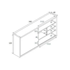AFTAN Display Unit 240cm - Black Concrete(Aftan Display Unit 240cm Black) -Modern Furniture WF NS2806 dms EDITED d1aaf776 ed40 4a2d aad1 e8152550678b