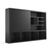 DAXTON Display Unit 2.4M - Black Concrete(Daxton Display Unit 2 4m Black) -Modern Furniture WF NS2810 BLK 1000