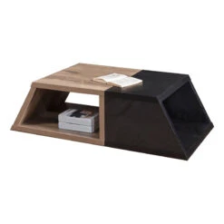 FRANCO Coffee Table 140 Cm - Warm Oak & Black(Franco Coffee Table 140 Cm Mahogany Black)