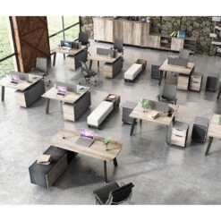 ARTO 2 People Back To Back Workstation Desk 2 Cabinets 1.2M - Warm Oak & Black(Arto 2 People Workstation Desk With 2 Cabinets 2 40m Mahogany Black 1) 17 ARTO 2 People Back To Back Workstation Desk 2 Cabinets 1.2M - Warm Oak & Black(Arto 2 People Workstation Desk With 2 Cabinets 2 40m Mahogany Black 1) -Modern Furniture WF NT015 WF NW008Lifestyle 800