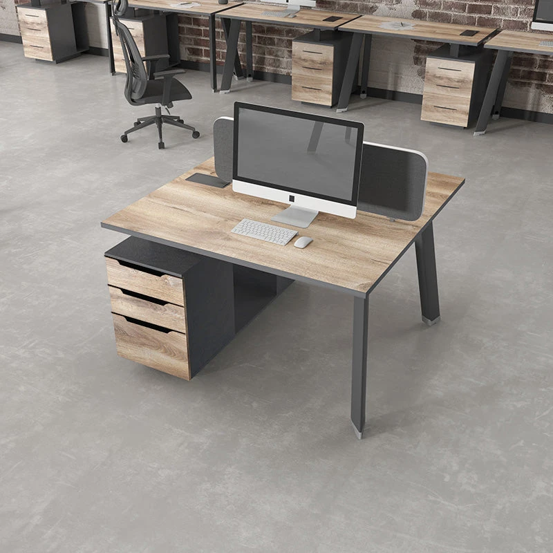 ARTO 2 People Back To Back Workstation Desk 2 Cabinets 1.2M - Warm Oak & Black(Arto 2 People Workstation Desk With 2 Cabinets 2 40m Mahogany Black 1) 6 ARTO 2 People Back To Back Workstation Desk 2 Cabinets 1.2M - Warm Oak & Black(Arto 2 People Workstation Desk With 2 Cabinets 2 40m Mahogany Black 1) - Image 4
