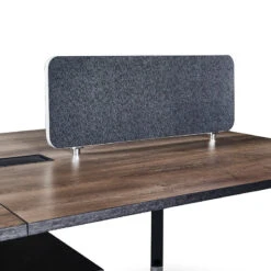 ARTO 4 People Back To Back Workstation 2 Cabinets2.4M - Warm Oak & Black(Arto 4 People Workstation Desk With 2 Cabinets 2 40m Mahogany Black) -Modern Furniture WF NW012 800 5