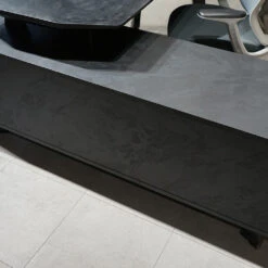 ARTO Black Executive Office Desk With Reversible Return 180-200cm - Black Concrete(Arto Black Executive Office Desk With Reversible Return 180 200cm Black) -Modern Furniture WF NWB001 10 1000