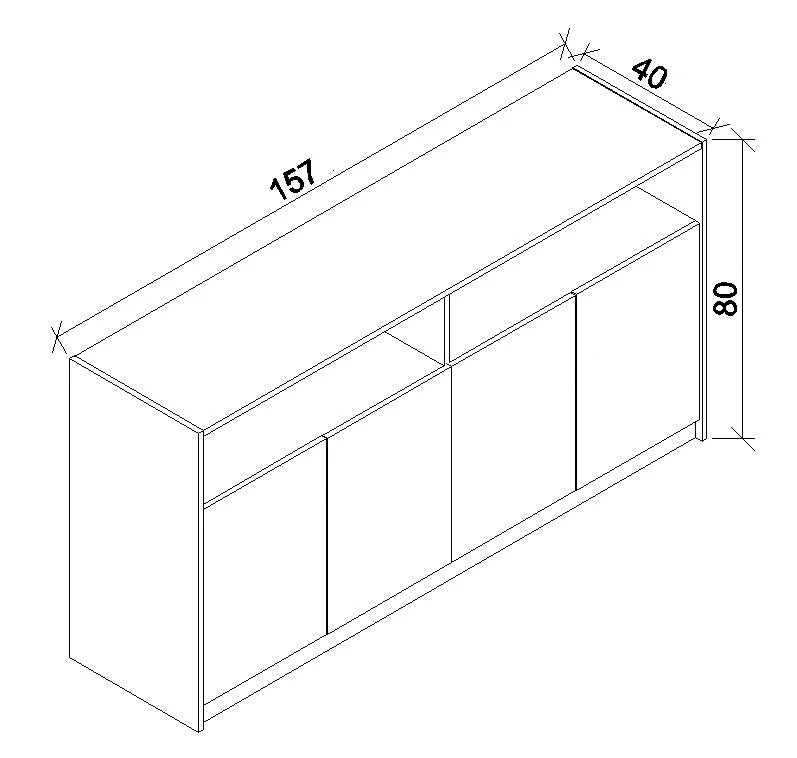 ARTO Credenza Cabinet 157cm - Black Concrete(Arto Credenza Cabinet 157cm Black) 14 ARTO Credenza Cabinet 157cm - Black Concrete(Arto Credenza Cabinet 157cm Black) - Image 12