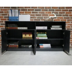 ARTO Credenza Cabinet 157cm - Black Concrete(Arto Credenza Cabinet 157cm Black) 26 ARTO Credenza Cabinet 157cm - Black Concrete(Arto Credenza Cabinet 157cm Black) -Modern Furniture WF NWSB006 3 1000