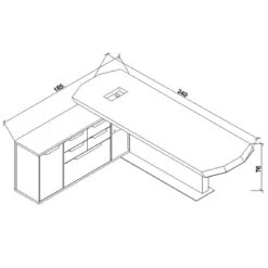 MAGNUS Executive Office Desk With Left Return 2.4M - Tobacco(Magnus Executive Desk With Left Return 2 4m Tobacco Wood Colour) 29 MAGNUS Executive Office Desk With Left Return 2.4M - Tobacco(Magnus Executive Desk With Left Return 2 4m Tobacco Wood Colour) -Modern Furniture WF P3502dmscopy