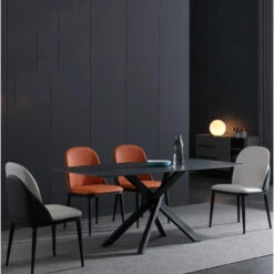 KIANA Sintered Stone Dining Table - 180cm - Black(Kiana Stone Dining Table 180cm Black)