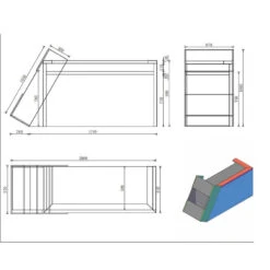 QUADE Reception Desk Left Panel 2.0M - Warm Oak & Concrete Color(Quade Reception Desk Left Panel 2 0m Mahogany Concrete Color) -Modern Furniture WF RT002dmsupdated 900