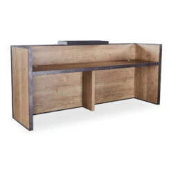 DEWITT Reception Desk 2.4M - Tobacco & Dark Concrete(Dewitt Reception Desk Left Panel 2 4m Tobacco Colour) 20 DEWITT Reception Desk 2.4M - Tobacco & Dark Concrete(Dewitt Reception Desk Left Panel 2 4m Tobacco Colour) -Modern Furniture WF RT02102 800