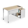 RAVEN SINGLE Workstation 160-180/100cm - Natural White(Raven Single Workstation 160 180 100cm Natural White) -Modern Furniture WF SZW003 800