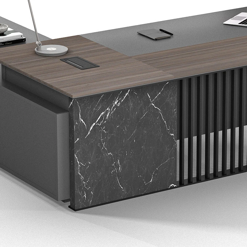 MADEIRA Executive Desk 220cm Right Return - Hazelnut & Grey(Copy Of Madeira Executive Desk 220cm Right Return Hazelnut Grey) 10 MADEIRA Executive Desk 220cm Right Return - Hazelnut & Grey(Copy Of Madeira Executive Desk 220cm Right Return Hazelnut Grey) - Image 8