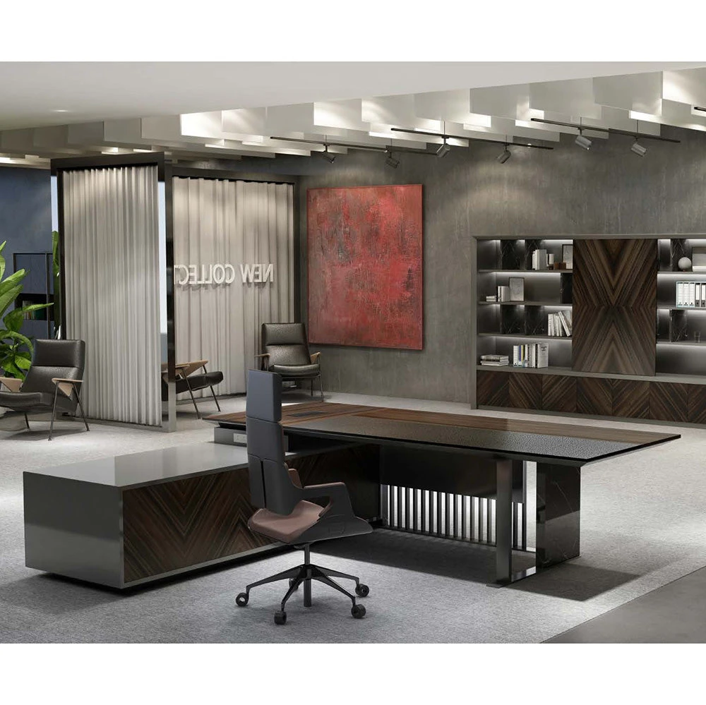 MADEIRA Executive Desk 220cm Left Return - Hazelnut & Grey(Madeira Executive Desk 220cm Left Return Hazelnut Grey) 7 MADEIRA Executive Desk 220cm Left Return - Hazelnut & Grey(Madeira Executive Desk 220cm Left Return Hazelnut Grey) - Image 5