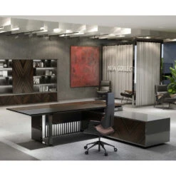 MADEIRA Executive Desk 220cm Right Return - Hazelnut & Grey(Copy Of Madeira Executive Desk 220cm Right Return Hazelnut Grey) 27 MADEIRA Executive Desk 220cm Right Return - Hazelnut & Grey(Copy Of Madeira Executive Desk 220cm Right Return Hazelnut Grey) -Modern Furniture WF W601LifestyleR 1000