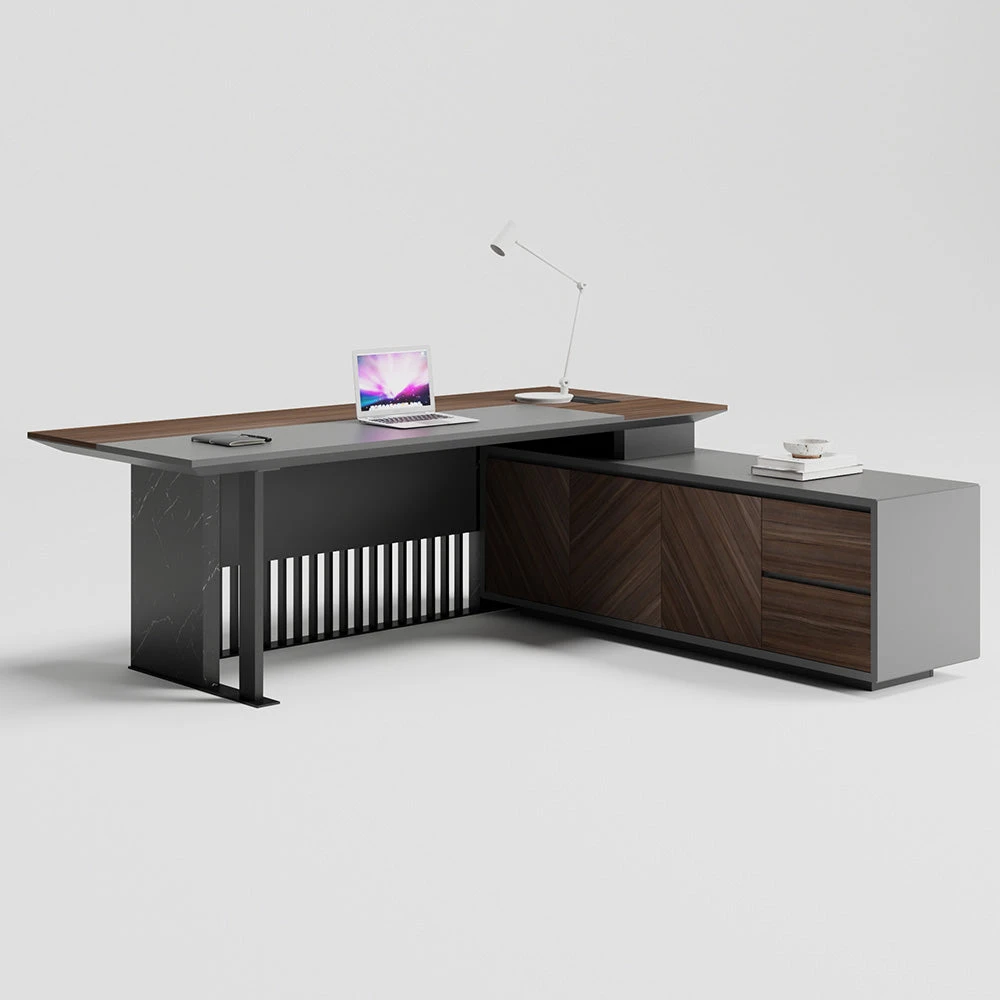 MADEIRA Executive Desk 220cm Right Return - Hazelnut & Grey(Copy Of Madeira Executive Desk 220cm Right Return Hazelnut Grey) 6 MADEIRA Executive Desk 220cm Right Return - Hazelnut & Grey(Copy Of Madeira Executive Desk 220cm Right Return Hazelnut Grey) - Image 4