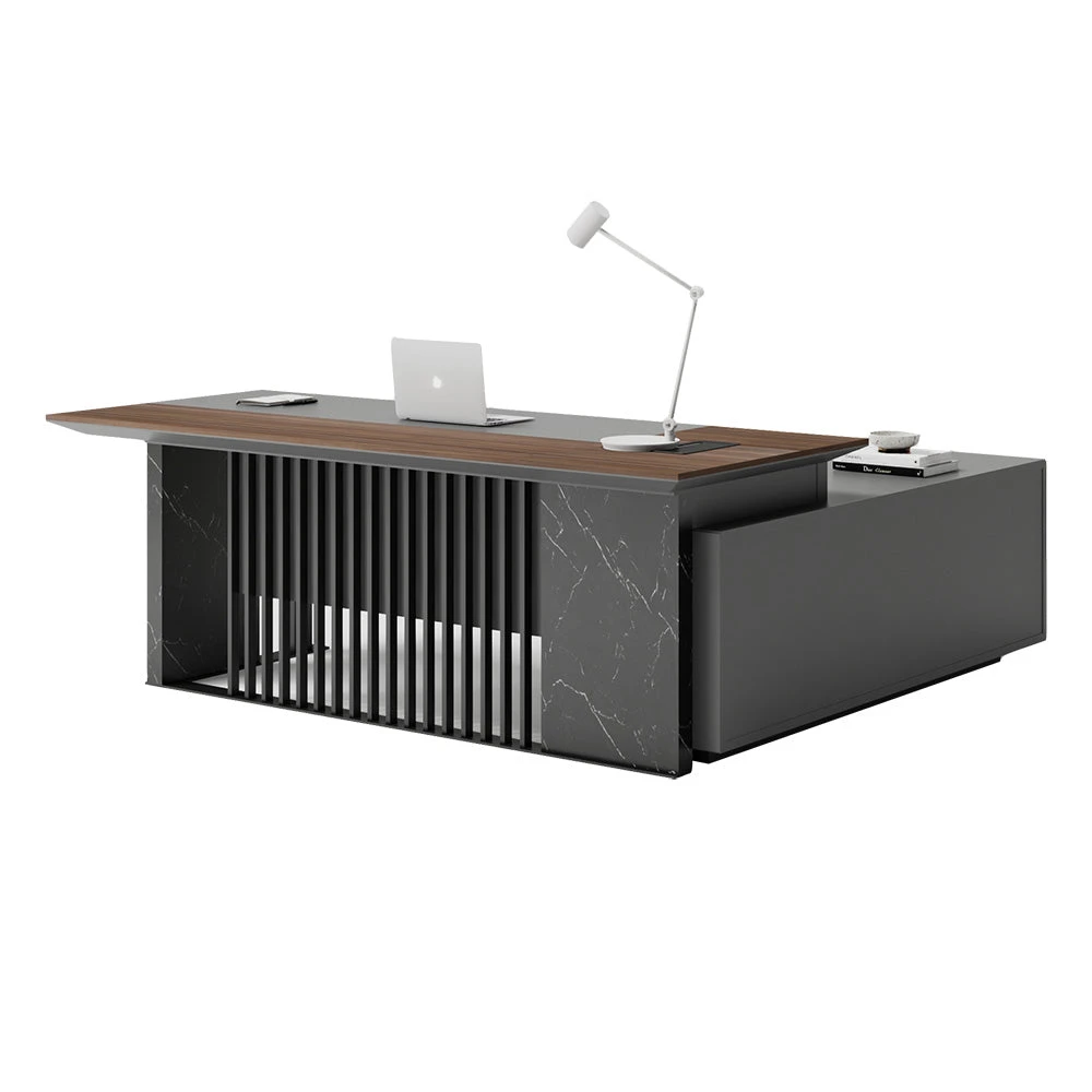 MADEIRA Executive Desk 220cm Left Return - Hazelnut & Grey(Madeira Executive Desk 220cm Left Return Hazelnut Grey) 9 MADEIRA Executive Desk 220cm Left Return - Hazelnut & Grey(Madeira Executive Desk 220cm Left Return Hazelnut Grey) - Image 7