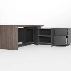 ARMANDO Executive Desk 220cm Right Return - Hazelnut & Grey(Armando Executive Desk 220cm Right Return Hazelnut Brown 1) 23 ARMANDO Executive Desk 220cm Right Return - Hazelnut & Grey(Armando Executive Desk 220cm Right Return Hazelnut Brown 1) -Modern Furniture WF W605 R 9 R 800