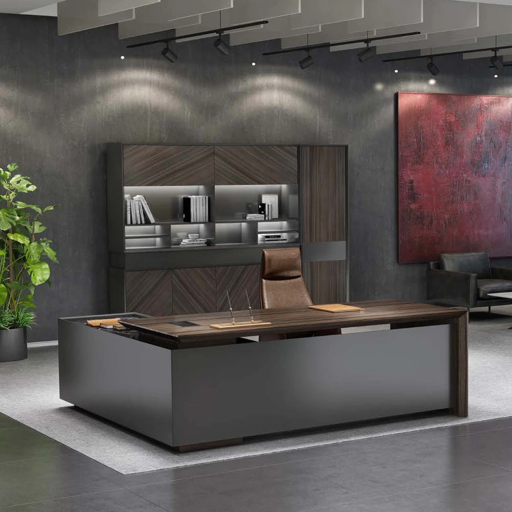 ARMANDO Executive Desk 220cm Right Return - Hazelnut & Grey(Armando Executive Desk 220cm Right Return Hazelnut Brown 1) 4 ARMANDO Executive Desk 220cm Right Return - Hazelnut & Grey(Armando Executive Desk 220cm Right Return Hazelnut Brown 1) - Image 2