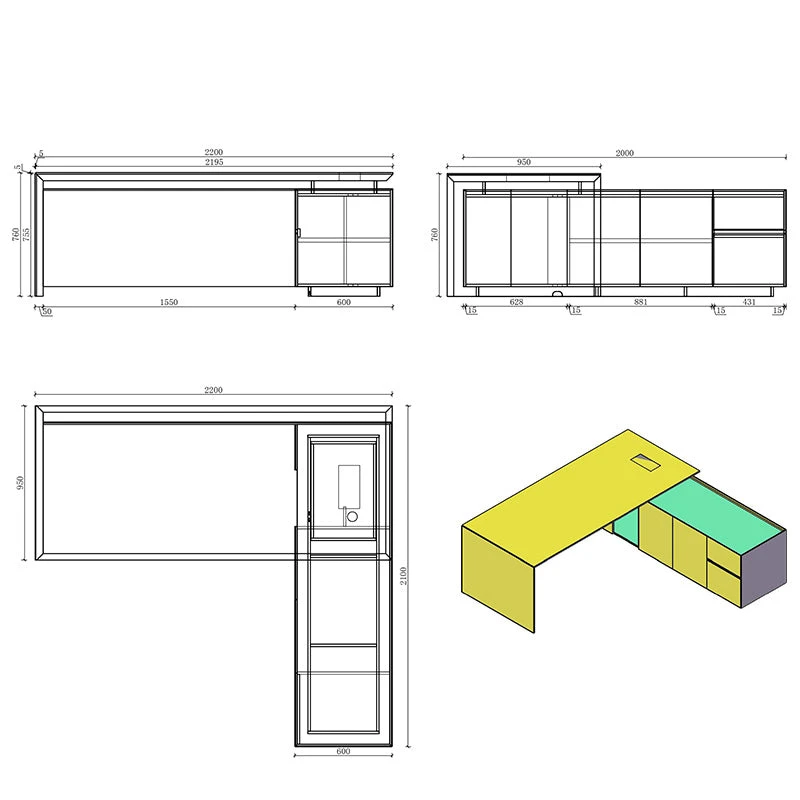 ARMANDO Executive Desk 220cm Right Return - Hazelnut & Grey(Armando Executive Desk 220cm Right Return Hazelnut Brown 1) 14 ARMANDO Executive Desk 220cm Right Return - Hazelnut & Grey(Armando Executive Desk 220cm Right Return Hazelnut Brown 1) - Image 12
